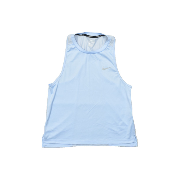 Nike Tops - Nike Running Dri-Fit Tank Top Women's Size Medium Blue Mesh Back Racerback Sleev
